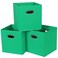 Yunkeeper Black Fabric Cubby Storage Bins13x13x13 InchesCube Organizer Bin Foldable Storage Boxes with Dual Handles Fabric Organizer Box and collapsible Storage basketSet of 3Green