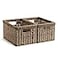 StorageWorks Wicker Storage Basket for Organizing Medium Seagrass Storage Baskets with Builtin Handles for Pantry Shelves2Pack