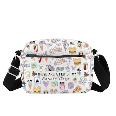 FOTAP Fairytale Fans Crossbody Bag Vacation Trip Gift Mouse Ice Cream Messenger Bag Magic KingdmSnacks Lover THINGS HB CB