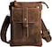 Le'aokuu Leaokuu Mens Genuine Leather Small Messenger Shoulder Satchel Waist Bag Pack 8711 8711 ADark Brown