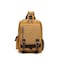 Sechunk Canvas Messenger Bag Sling Bag Crossbody Bag Shoulder Bag Retro Cross Body Handbags Large Yellow