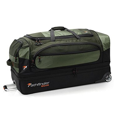 Pathfinder Gear 36 Inch Rolling Drop Bottom Duffel Olive One Size