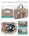 BAGSMART Rolling Duffle Bag with Wheels Carry On Bag Duffel Bag for Travel Wet Pocket Duffle with Wheels and Handle Beige 42L