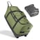 Fanwoli Collapsible Expandable 100L120L Large Rolling Duffle Bag 30 Waterproof Wheeled Luggage with NoSag Heavyload Design Lock Soft Handle for Travel Camping Dorm Moving Green