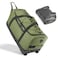 Fanwoli Collapsible Expandable 100L120L Large Rolling Duffle Bag 30 Waterproof Wheeled Luggage with NoSag Heavyload Design Lock Soft Handle for Travel Camping Dorm Moving Green