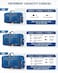Gonex 100L Large Foldable Travel Duffle Bag with Shoes Compartment Packable Lightweight Water Repellent Duffel Bag for Camping Gym Weekender Bag Deep blue