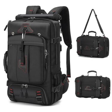Jahomieo Travel Backpack for Men Women Convertible Duffle Bag 60L Large Carry on Backpack with Shoe Laptop Compartment Wet Pocket