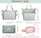 DOJUNS Large Capacity Travel Bag Foldable Travel Bag Expandable Duffel Bag Collapsible Waterproof Large Capacity Handbag Overnight Bags for Women and ManLight GreenToiletry Bag