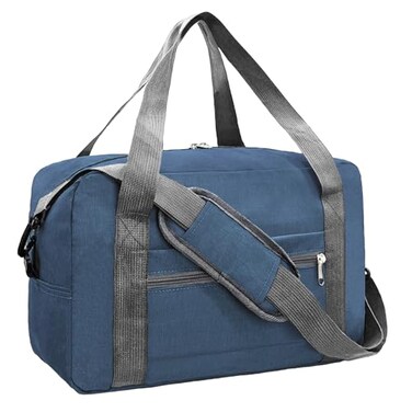 lifwimner Foldable Carry on Luggage Bag 22x14x9 Personal Item Bag for Airplanes Travel Duffel Bag for Women and Men 40L Navy