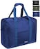 vimapo Vimapo Foldable Travel Duffle Bag with Trolley Sleeve 40L Capacity Lightweight Packable Travel Duffel Bags with the Keyhole Zipper Weekender Overnight Nylon Carry on Bag for Men Women Blue