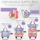 VOOWO Rolling Duffel Bag Foldable Expandable Duffle With Wheels for Travel Luggage Carry On Large Backpack Weekend Bag for Men Women Rainbow