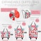 VOOWO Rolling Duffel Bag with Wheels Foldable Expandable Duffle Bag with Wheels for Travel Rolling Luggage Bag Wheeled Carry On Bag Large Rolling Backpack Weekend Bags for Men Women Love