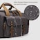 NEHOR Waxed Canvas Duffel Bag 50L Waterproof Duffle Bag Travel Overnight Weekender Bag