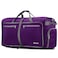 Gonex 100L Large Foldable Travel Duffle Bag with Shoes Compartment Packable Lightweight Water Repellent Duffel Bag for Camping Gym Weekender Bag Purple