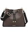 Calvin Klein Fay Drawstring Adjustable Hobo BrownKhakiBlack One Size
