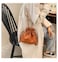 OANEXX Small Leather Drawstring Bucket Bag Hobo Bucket Bags and Purses Crossbody Bucket Satchel Bag Soft Drawstring Purse Brown