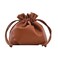 OANEXX Small Leather Drawstring Bucket Bag Hobo Bucket Bags and Purses Crossbody Bucket Satchel Bag Soft Drawstring Purse Brown