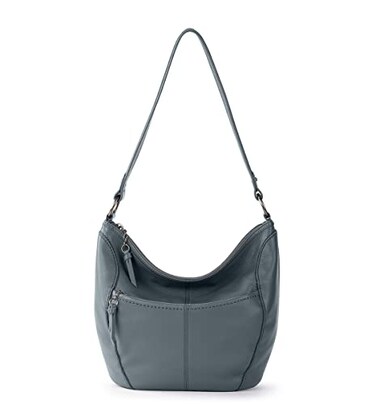 The Sak womens Iris Leather Large Hobo Dusty Blue Ii One Size US
