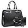 Dasein Women Handbag Wallet Tote Shoulder Hobo Bag Top Handle Satchel Purse Set 2pcs with 3 Compartments