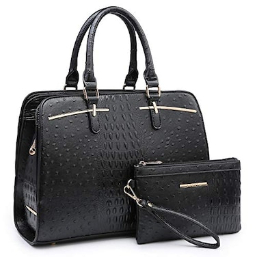 Dasein Women Handbag Wallet Tote Shoulder Hobo Bag Top Handle Satchel Purse Set 2pcs with 3 Compartments