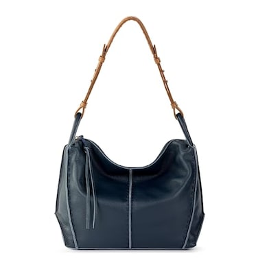 The Sak Los Feliz Hobo in Leather Lined Roomy Shoulder Purse Indigo