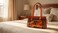 Crafts of India Jungle Elephants Design Ethnic Hand Embossed Shantiniketan Leather Indian Shoulder Bag