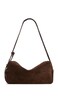 Elleme Womens Trousse Suede Shoulder Bag Brownie One Size