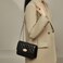 FOXLOVER Womens Mini Quilted Chain Crossbody Bags Purses Shoulder Bag for Women Leather Casual Black