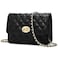 FOXLOVER Womens Mini Quilted Chain Crossbody Bags Purses Shoulder Bag for Women Leather Casual Black