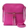 Solene Faux Leather Lightweight Purse Medium Crossbody Bag with Shoulder Strap LP062 FUCHSIA