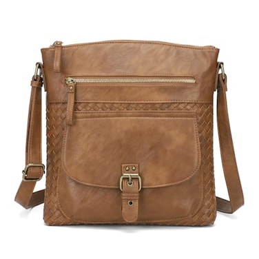KouLi Buir Cross Body Bag Purses for Women PU Leather Shoulder Handbags Sling Bag Medium Multi Pocket Lightweight