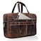 HLC 18 Inch Full Grain Leather Briefcase messenger shoulder bags for men and women brown 18 inch