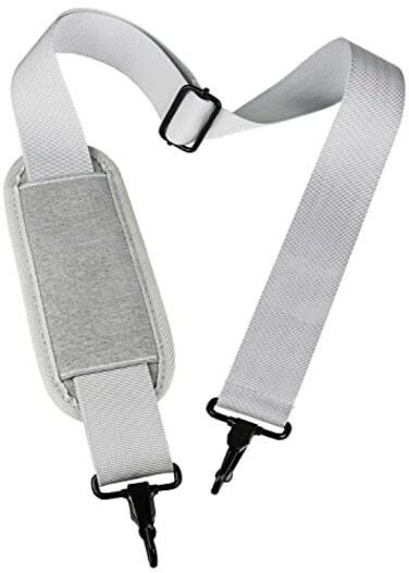AREYLO Shoulder Strap Durable 55 Universal Replacement Laptop Shoulder Strap Adjustable Comfortable Belt with Metal Hooks for Briefcase Computer Messenger Bag Laptop Case LuggageDuffelCamera Grey