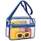 MAY TREE Clear Bag for Stadium Events Clear Messenger Bag Suitable for Concert Outfits and Sports Events SmallBlue