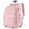 Arcoyard Rolling Backpack Carry On Luggage For Adults With Wheels 40L Wheeled Backpack For Women Travel Roller Backpack Rolling Bag Pink