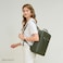 BOSTANTEN Leather Backpack 156 inch Laptop Bag Travel Casual Computer Backpack College Business Work Shoulder Bags with Trolley Sleeve for Women Men Olive Green