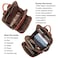 CLUCI Vegetable Tanned Full Grain Leather 156 inch Laptop Backpack Purse for Women Casual Daypack Travel Backpack Redbrown