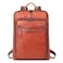 CLUCI Vegetable Tanned Full Grain Leather 156 inch Laptop Backpack Purse for Women Casual Daypack Travel Backpack Redbrown