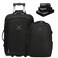 Hynes Eagle 2 in 1 Travel Backpack 22 inches Carry on Luggage 63L Rolling Backpack for Men Women with Packing Cubes 3PCS Set Black