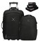 Hynes Eagle 2 in 1 Travel Backpack 22 inches Carry on Luggage 63L Rolling Backpack for Men Women with Packing Cubes 3PCS Set Black