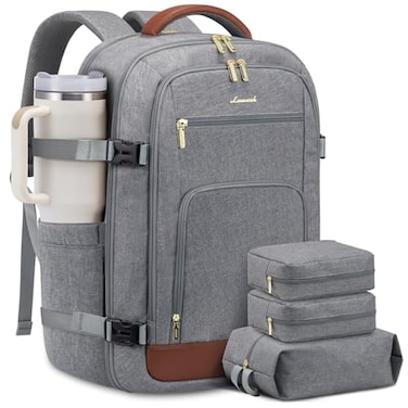 LOVEVOOK 50L Large Carry on Backpack Travel Backpack for Women Men Flight Approved Personal Item Travel Bag For Airplanes Waterproof 18 Inch Laptop Backpack Business Weekender Overnight Daypack