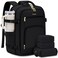 LOVEVOOK Carry on Backpack 50L Large Travel Backpack For Airplanes TSA Personal Item Travel Bag Waterproof Daypack Fits 18 Inch Laptop Business Weekender Overnight With 3 Packing Cubes Black