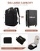 LOVEVOOK Carry on Backpack 50L Large Travel Backpack For Airplanes TSA Personal Item Travel Bag Waterproof Daypack Fits 18 Inch Laptop Business Weekender Overnight With 3 Packing Cubes Black