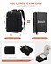 LOVEVOOK Carry on Backpack 50L Large Travel Backpack For Airplanes TSA Personal Item Travel Bag Waterproof Daypack Fits 18 Inch Laptop Business Weekender Overnight With 3 Packing Cubes Black