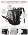 LOVEVOOK Carry on Backpack 50L Large Travel Backpack For Airplanes TSA Personal Item Travel Bag Waterproof Daypack Fits 18 Inch Laptop Business Weekender Overnight With 3 Packing Cubes Black