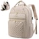 LOVEVOOK Laptop Backpack Women Teacher Backpack156 Inch Laptop Bag with USB PortWaterproof Daypack for Work Travel Antiquewhite