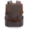 Modoker Waxed Canvas Backpack Leather Rucksack Knapsack for Men Woman Satchel Backpack Vintage Travel Laptop Backpack 156 Inch Retro Flap Backpacks Canvas Casual Daypack Purple