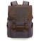 Modoker Waxed Canvas Backpack Leather Rucksack Knapsack for Men Woman Satchel Backpack Vintage Travel Laptop Backpack 156 Inch Retro Flap Backpacks Canvas Casual Daypack Purple