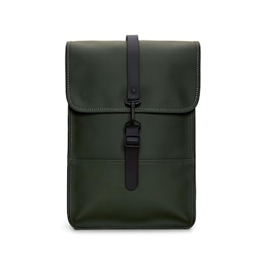 RAINS Backpack Mini Green Waterproof Backpack for men and Women Fits 13 Laptop Durable Compact Water Resistant Bag for Everyday Use Travel and Work