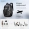Swissdigital Design Laptop Backpack with USB Charging Port Travel Backpack Fits 156 inches Computer 31L College School Backpack for Men BlackGrey SD80302